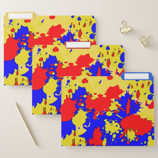 Paint Splatters Abstract Pattern Folder Set