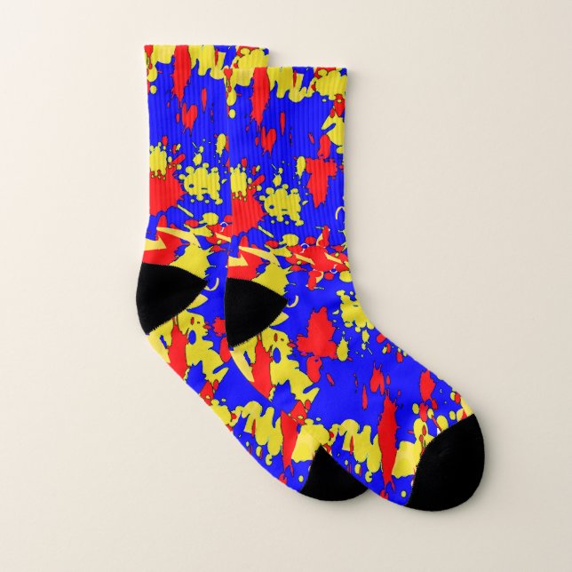 Paint Splatters Abstract Pattern Socks (Pair)