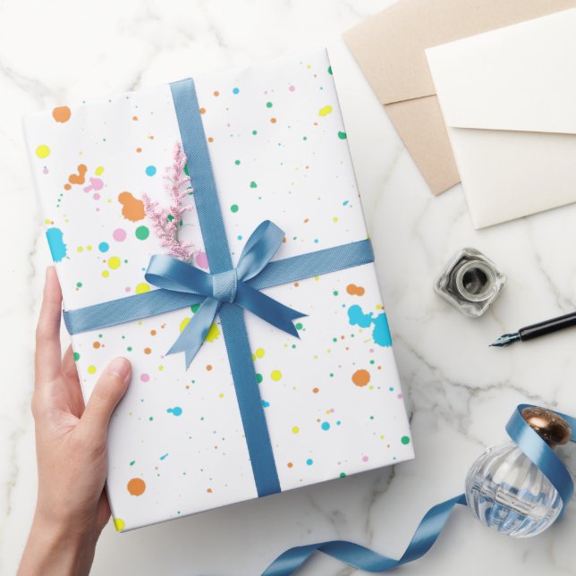 Paint Splatters Abstract Wrapping Paper (Gifting)
