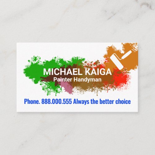 Paint Splatters Home Remodeling Business Card