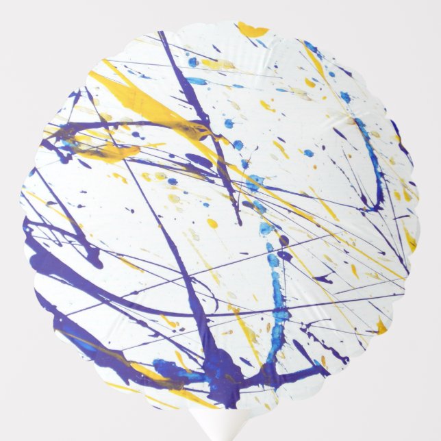 Paint Splatters Yellow Balloon (Front)