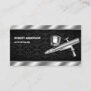 Paint Spray Gun Auto Body Detailing Painting Business Card