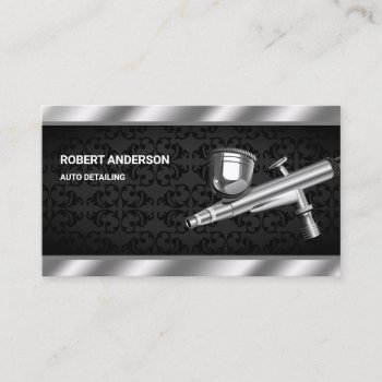 Paint Spray Gun Auto Body Detailing Painting Business Card by ShabzDesigns at Zazzle