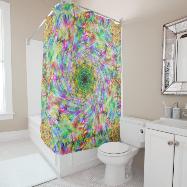 Paint Spray Shower Curtain (In Situ)
