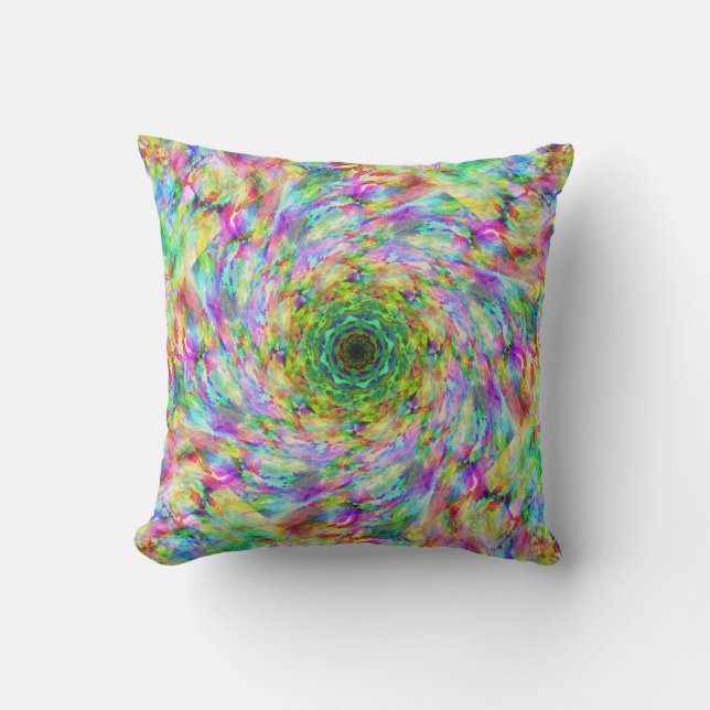 Paint Spray Throw Pillow (Front)