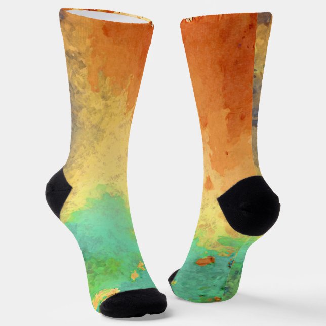 Paint Stain Sustainable Premium Crew Socks (Angled)