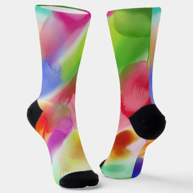 Paint Stain Sustainable Premium  Crew Socks  (Angled)