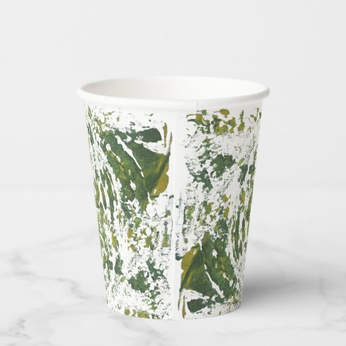 Paint stamp art paper cups