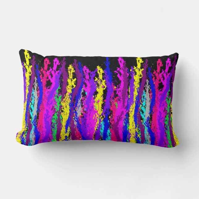 Paint Strands Lumbar Pillow (Front)