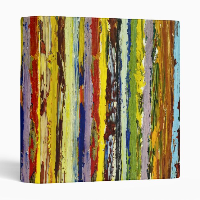 Paint Streak Abstract 3 Ring Binder (Front/Spine)