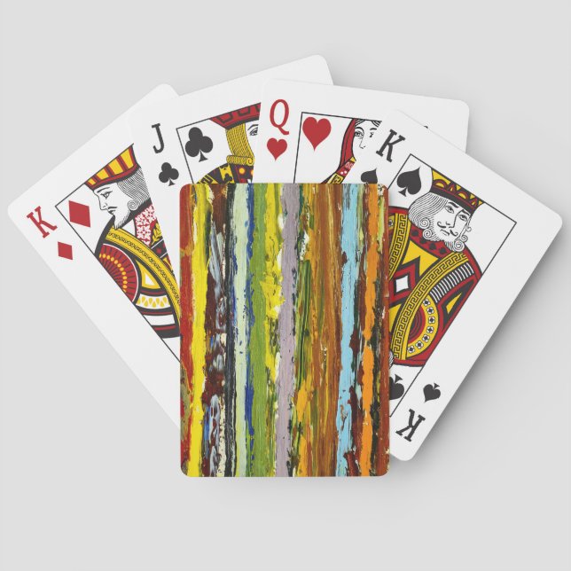 Paint Streak Abstract Poker Cards (Back)
