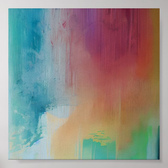 Paint streaks in muted tones  poster (Front)