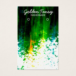 Paint Stripe Earring Necklace Jewelry Display Card