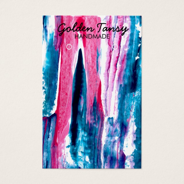 Paint Stripe Earring Necklace Jewelry Display Card (Front)