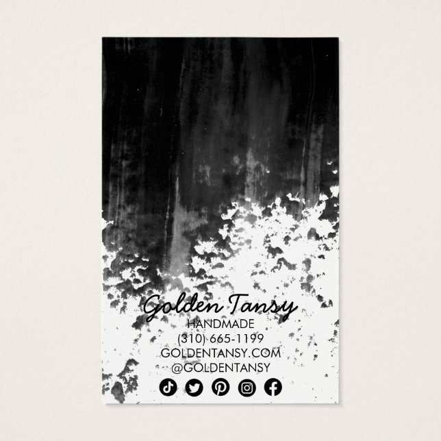 Paint Stripe Earring Necklace Jewelry Display Card (Back)