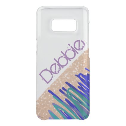 Paint Stripes Over Rose Gold | Personalized Uncommon Samsung Galaxy S8 Case