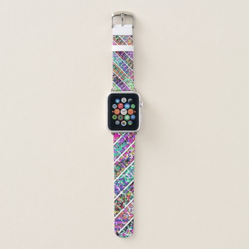 Paint stripes texture apple watch band