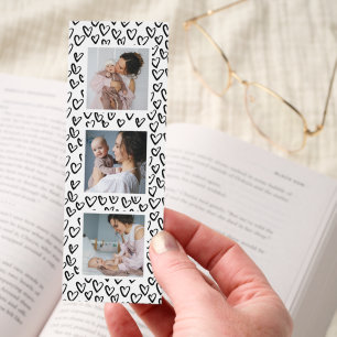 Paint Stroke Heart Pattern Bookmarks
