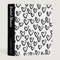 Paint Stroke Heart Pattern | Bridal Shower Mini Binder