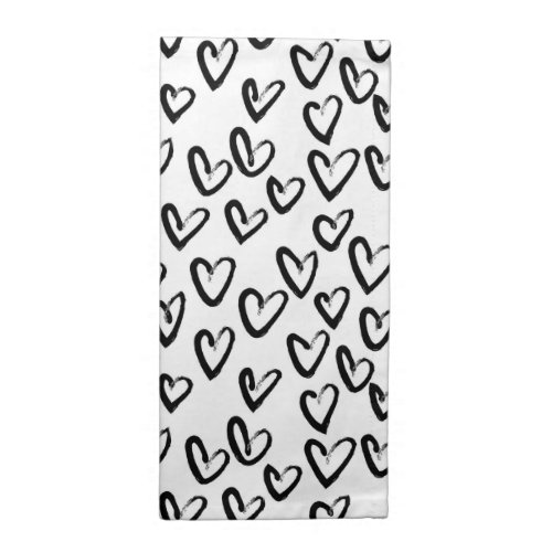 Paint Stroke Heart Pattern Cloth Napkin