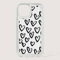 Paint Stroke Heart Pattern iPhone 15 Case