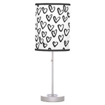 Paint Stroke Heart Pattern Table Lamp