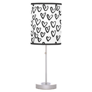 Paint Stroke Heart Pattern Table Lamp