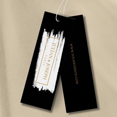PAINT Stroke modern black and gold Hang Tags