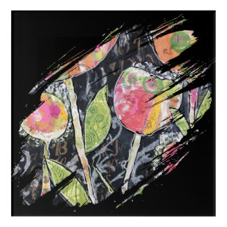 Paint Stroke of Flowers Acrylic Print