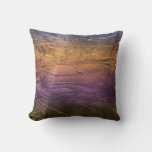 Paint Stroke Purple Bronze Orange Metllic Accent Throw Pillow
