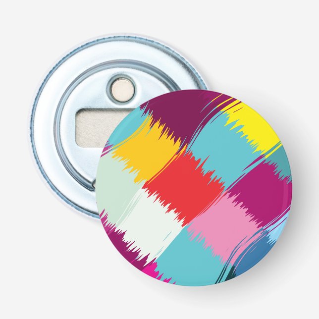 Paint strokes abstract design bottle opener (Front)