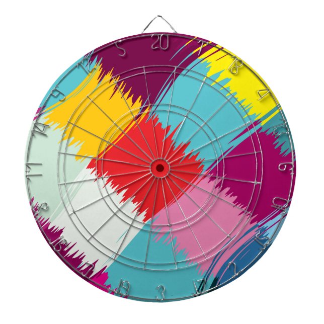 Paint strokes abstract design dartboard (Front)