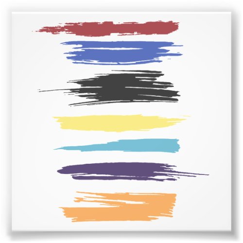 Paint Strokes Artistic Abstract Color Streaks Photo Print