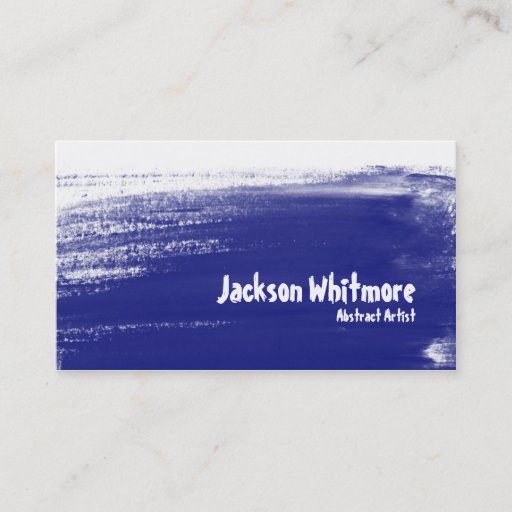 Customizable Paint Strokes - Blue Business Card Template
