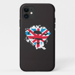 Paint Strokes British S-Shield iPhone 11 Case