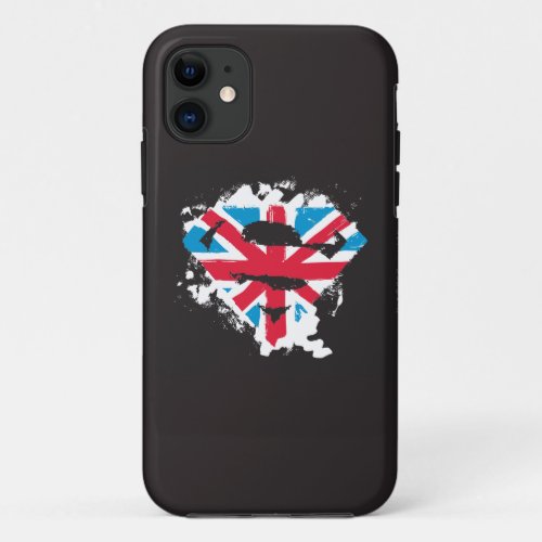Paint Strokes British S_Shield iPhone 11 Case