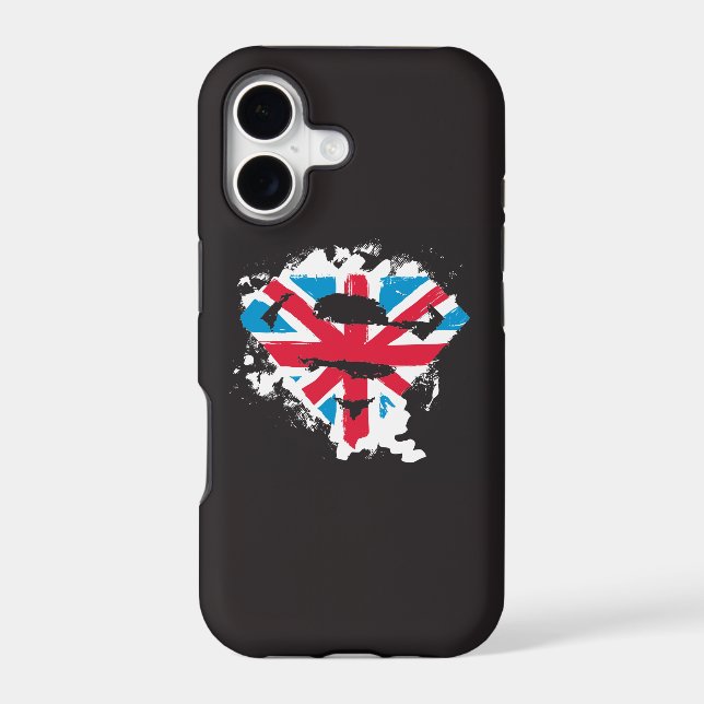Paint Strokes British S-Shield Iphone Case (Back)