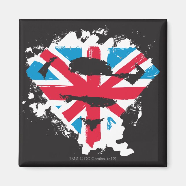 Paint Strokes British S-Shield Magnet (Front)