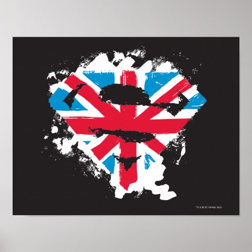 Paint Strokes British S_Shield Poster