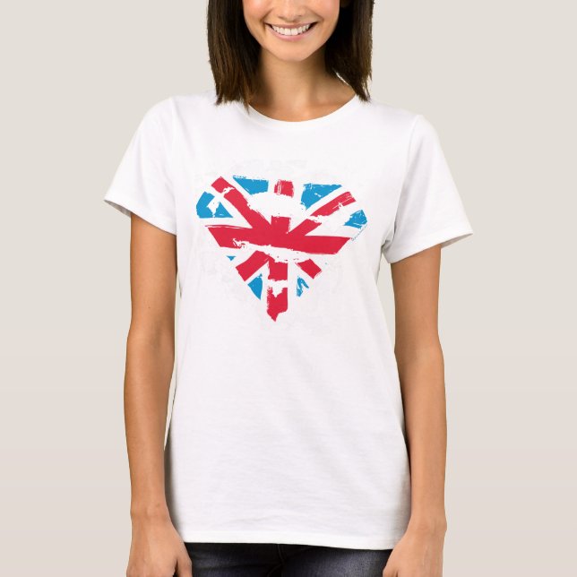 Paint Strokes British S-Shield T-Shirt (Front)