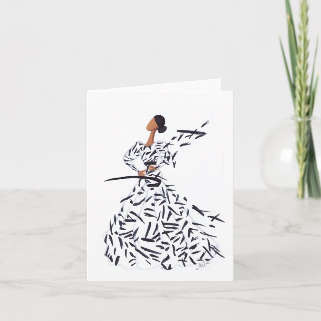 Paint Strokes Letterpress Thank You Card (Front)
