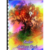 Paint Strokes Tree Telephone Address Book (Front)
