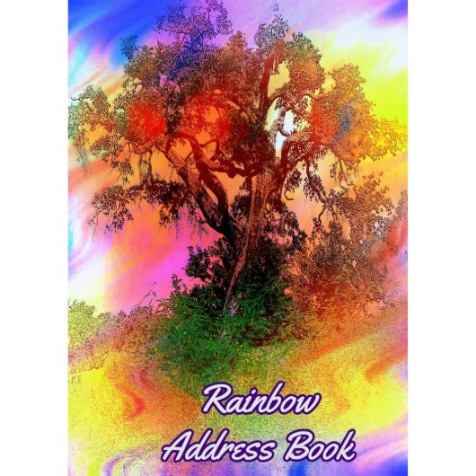 Paint Strokes Tree Telephone Address Book (Front)