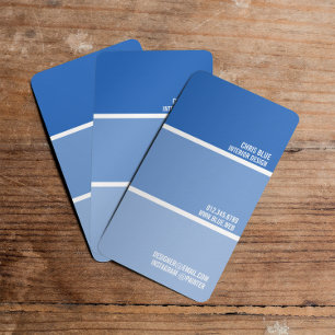 Paint Swatch   Blue Paint Chips Painter Decorator Business Card