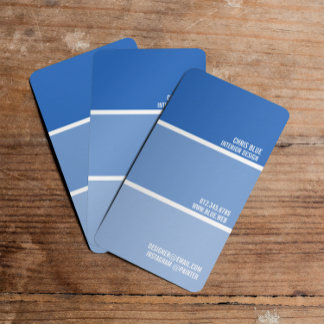 Paint Swatch | Blue Paint Chips Painter Decorator Business Card