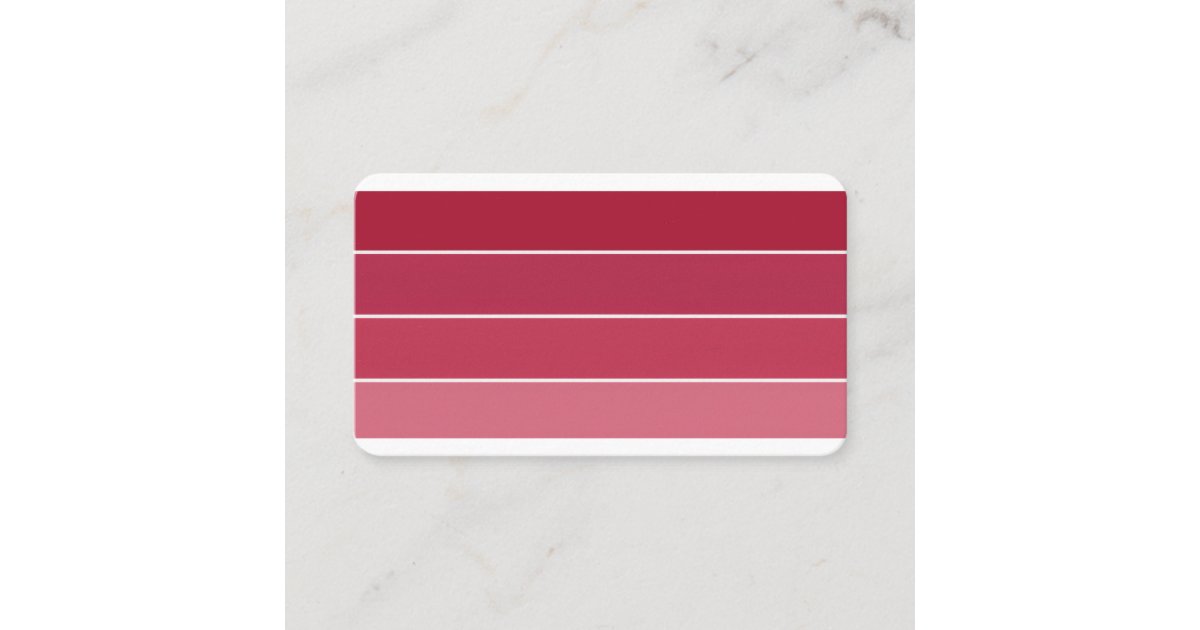 Paint swatch business card Zazzle
