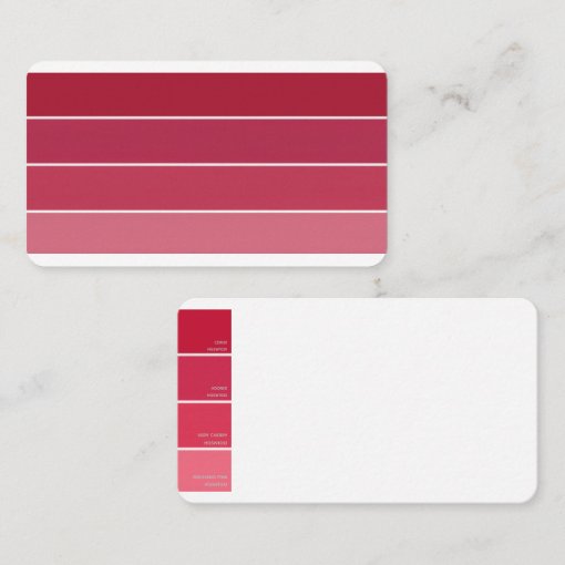 Paint swatch business card Zazzle