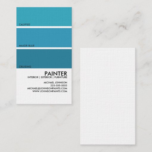 Paint Swatch Business Card Zazzle