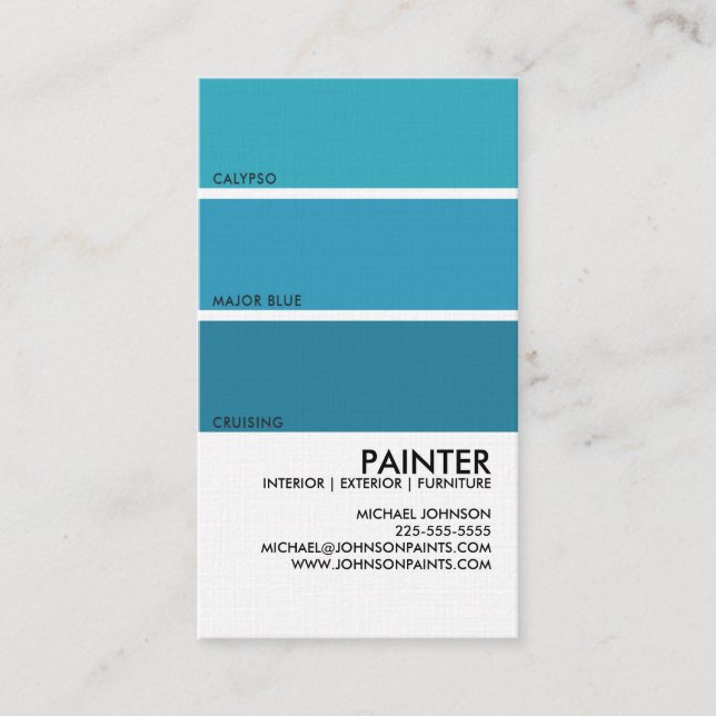 Paint Swatch Business Card (Front)