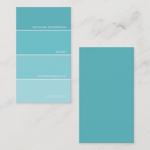 Paint Swatch Business Cards Zazzle